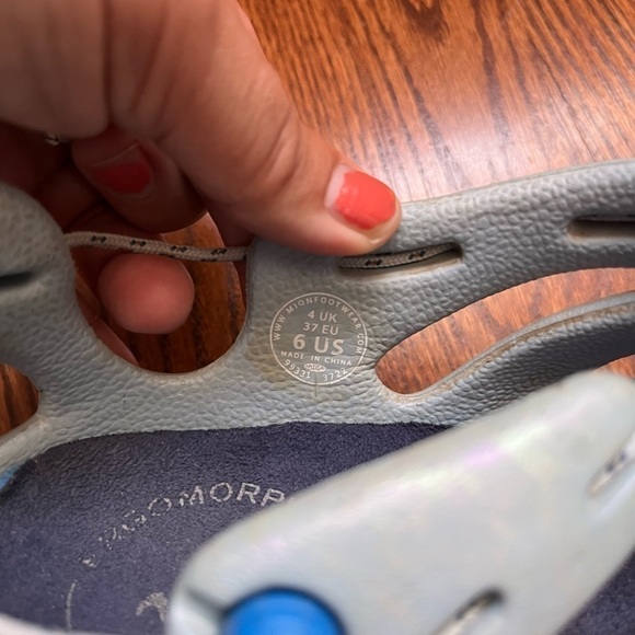 MION Women 8 Blue Hiking
Trail Beach Sand Water Sandals
Shoes Ergomorphic s/ 6 - Picture 4 of 6